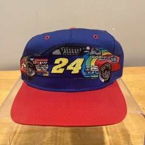 VTG Jeff Gordon #24 Rainbow Warrior Car Snapback‎ Cap Dupont Refinish Racing Hat